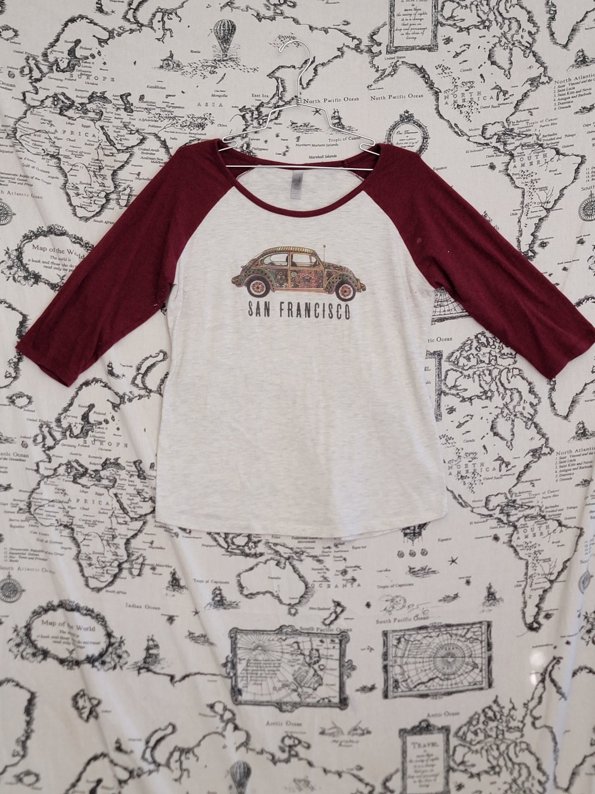 City Wear SF San Francisco Graphic Raglan T-Shirt Women’s Size L