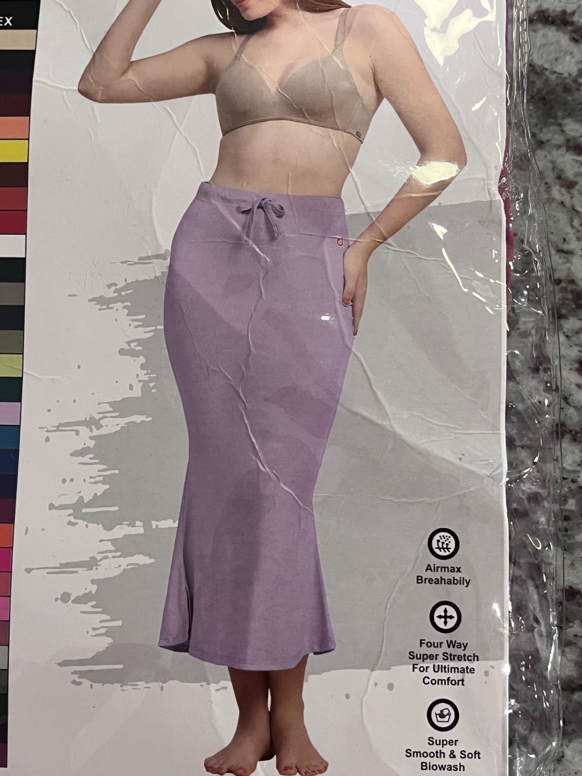 Trendmalls Fish Cut Lycra-Spandex Saree Shapewear Size S Maroon