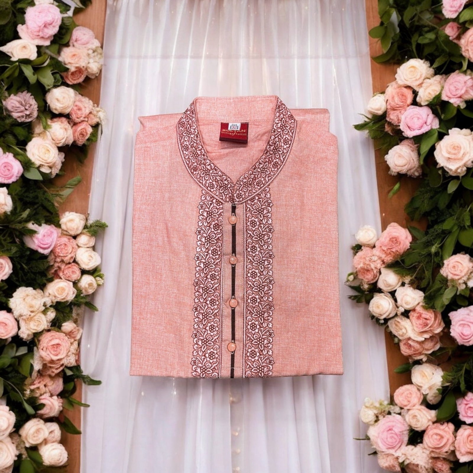Light Pink- Soft Cotton Traditional Boys Kurta- 014
