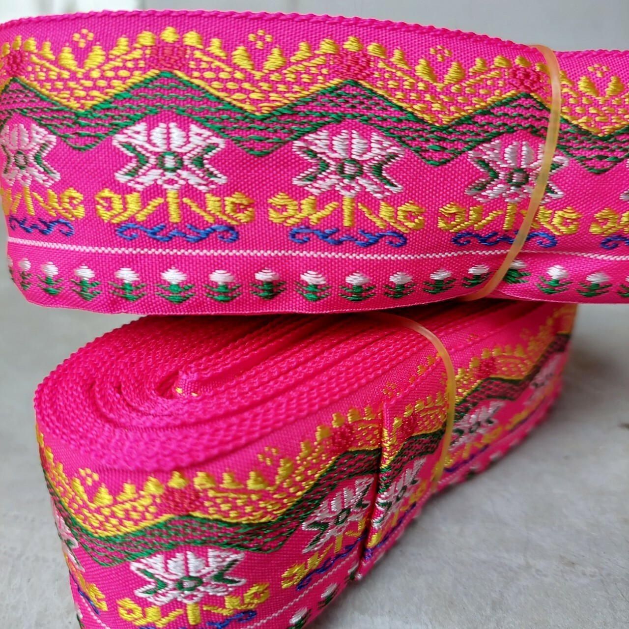 6x Cloth Tape Embroidered Fabric Ribbon Decorating Shirt Bag Handicraft Tribal