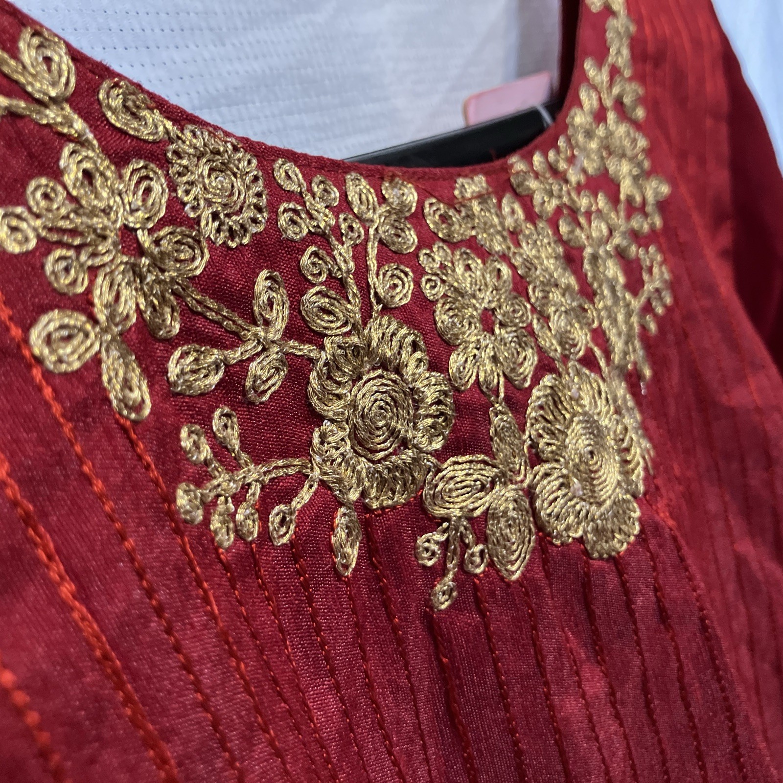 Trendmalls Formal Indian Dress Brand New 52 Inch Long Elegant With Rhinestones