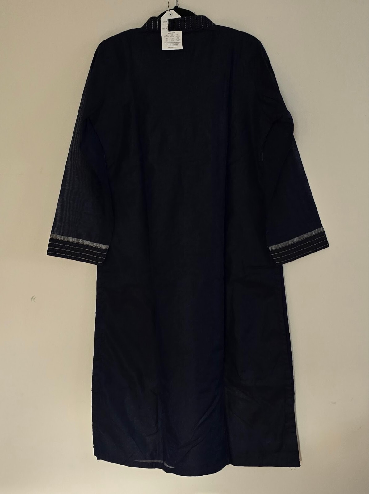 New Navy Blue Silk Stitched Ready Made Salwar-Kameez Suit