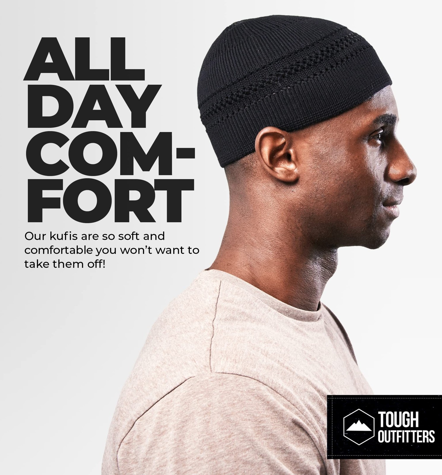 Tough Headwear Kufi Hat – Kufi Hats for Men Muslim, Turkish Kufi Cap One Size