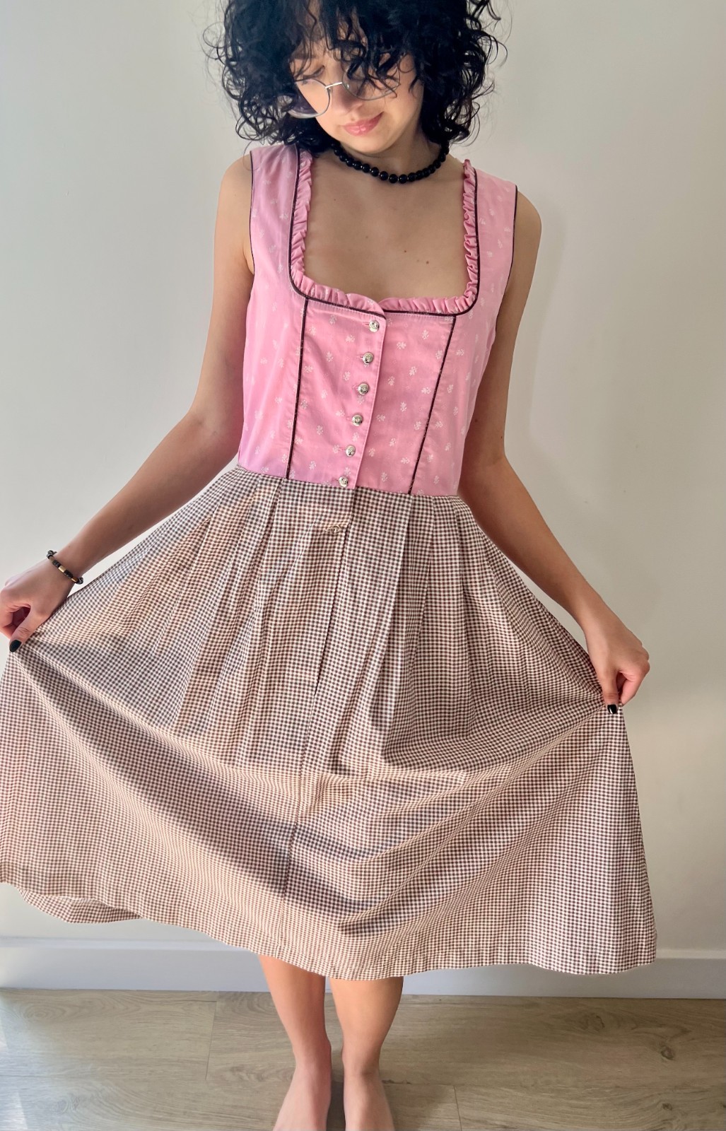 Fuchs Trachtenmoden Pink Dirndl Dress Size 38 German Traditional Oktoberfest