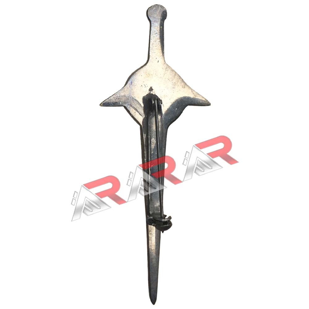 AAR Celtic Swirl Sword Kilt Pin 4″ Antique/Chrome Finish/Kilt Pins Shield Design