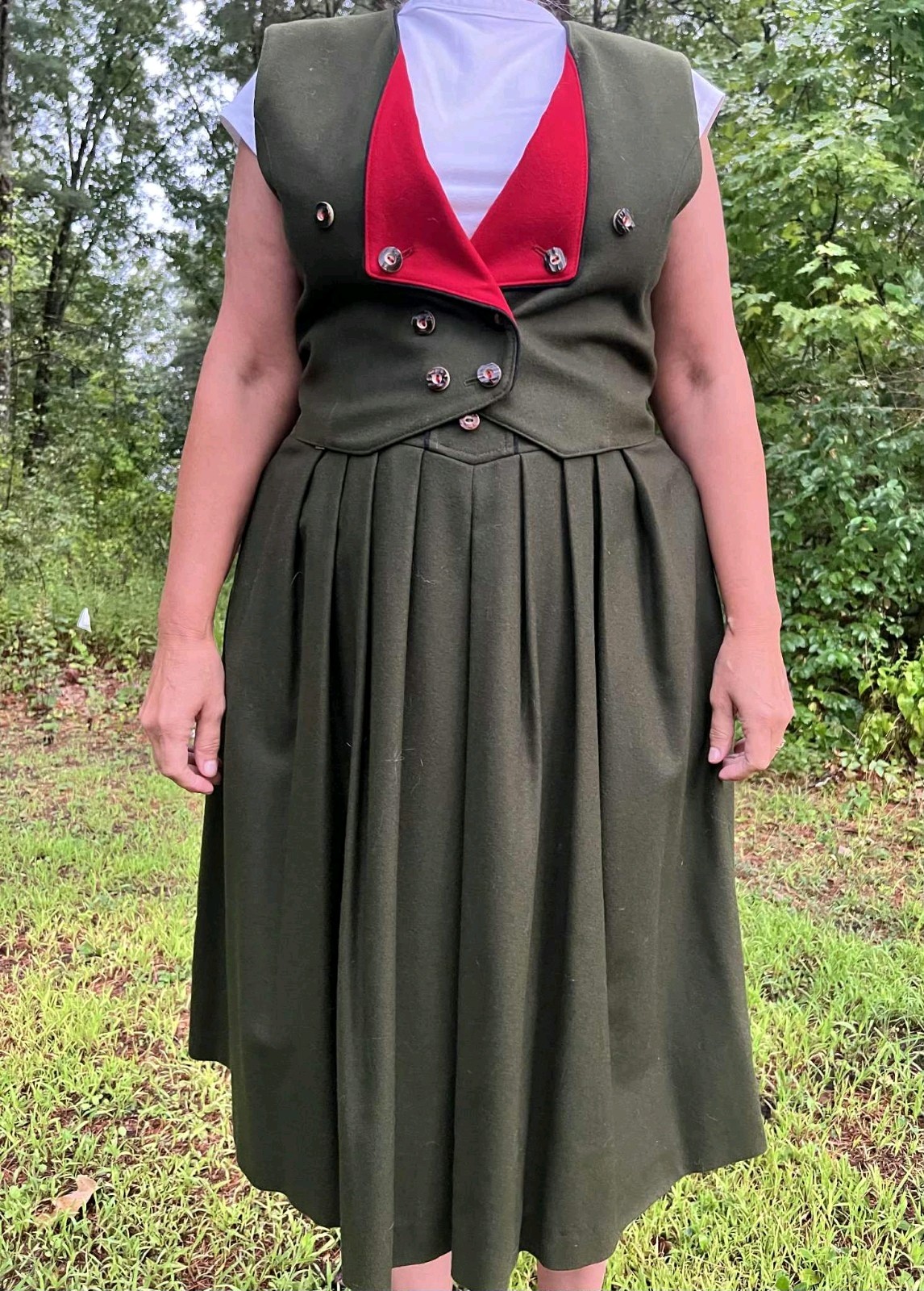 Vintage Julius Lang TRACHTEN Sz 10 Vest Skirt Bavarian Traditional Octoberfiest