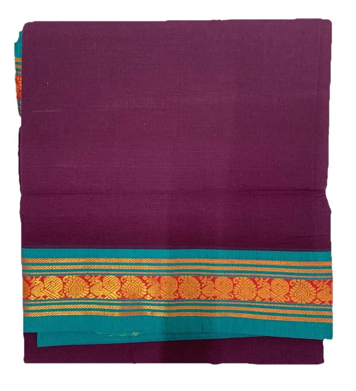Deep Maroon Red Cotton Saree party wear casual wear Sari For Women South Indian