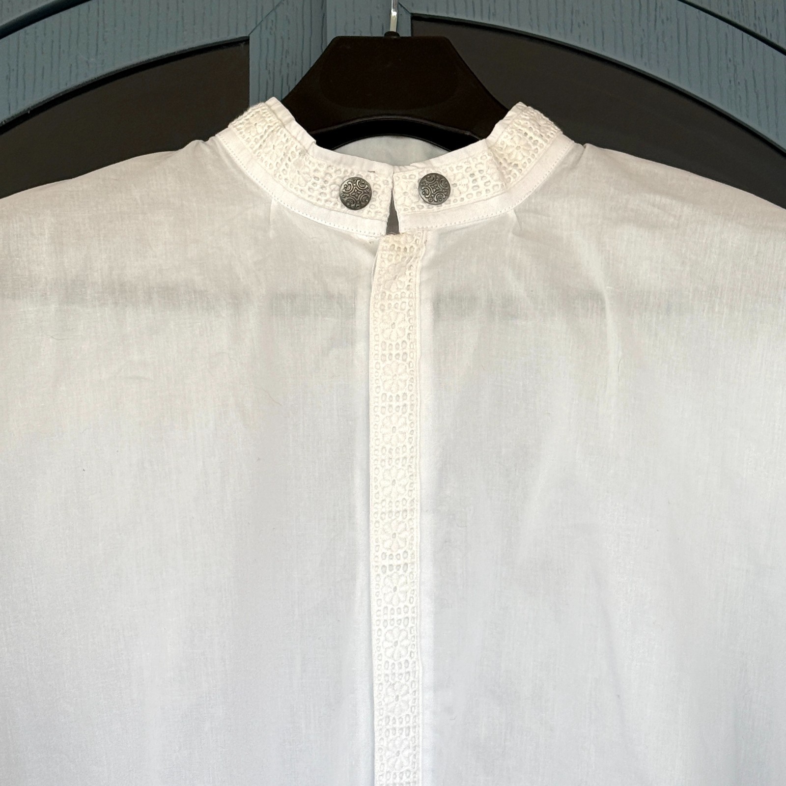 MENS 3XL Norwwgian BUNAD FESTDRAKT SHIRT from NORWAY Cotton with pewter