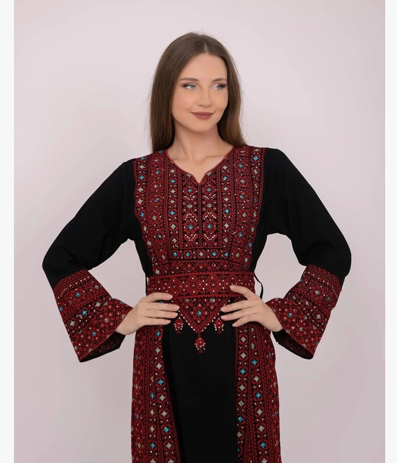 Tarif Thobe – Women’s Embroidered Dress, Perfect for Eid, Abaya, Ramadan