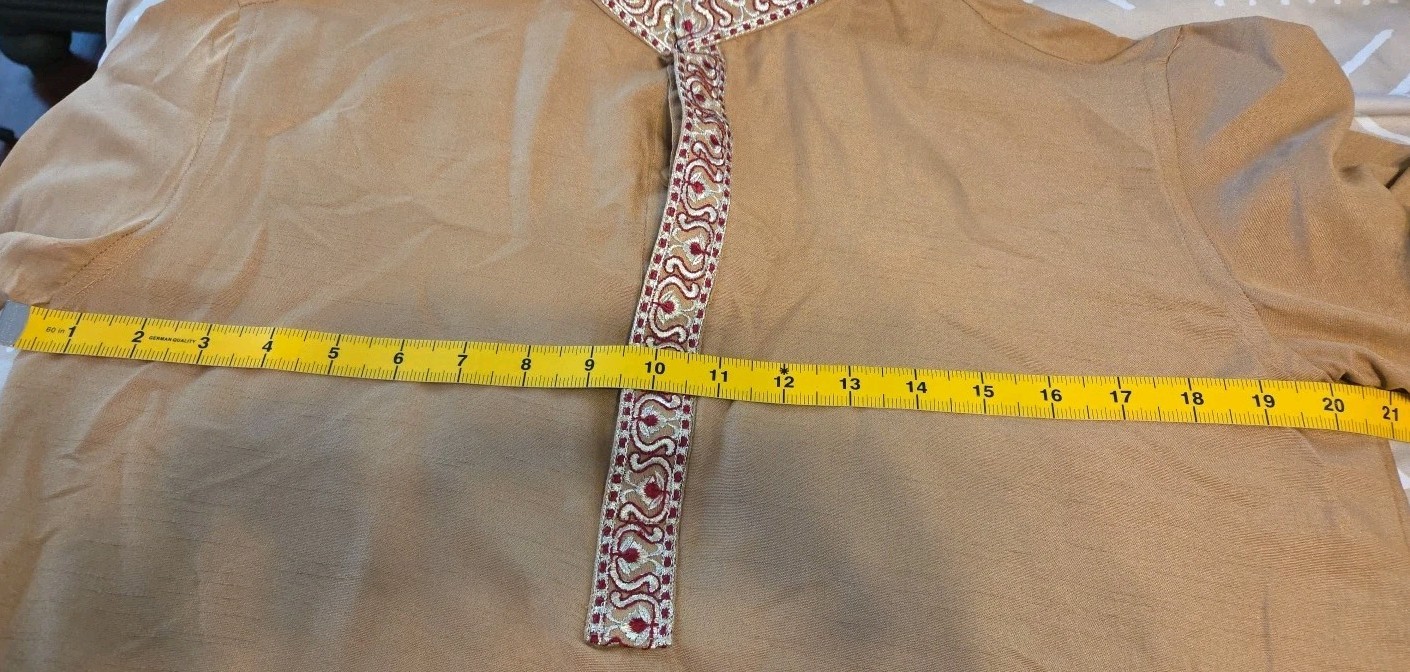 Mens Kurta Ethenic Party Wedding Emberoidery Collar Traditional
