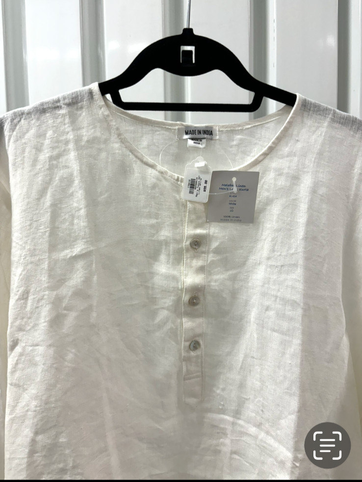 YOGANANDA SELF REALIZATION GIFT STORE MENS LONG KURTA TUNIC + SACHET LAKE SHRINE