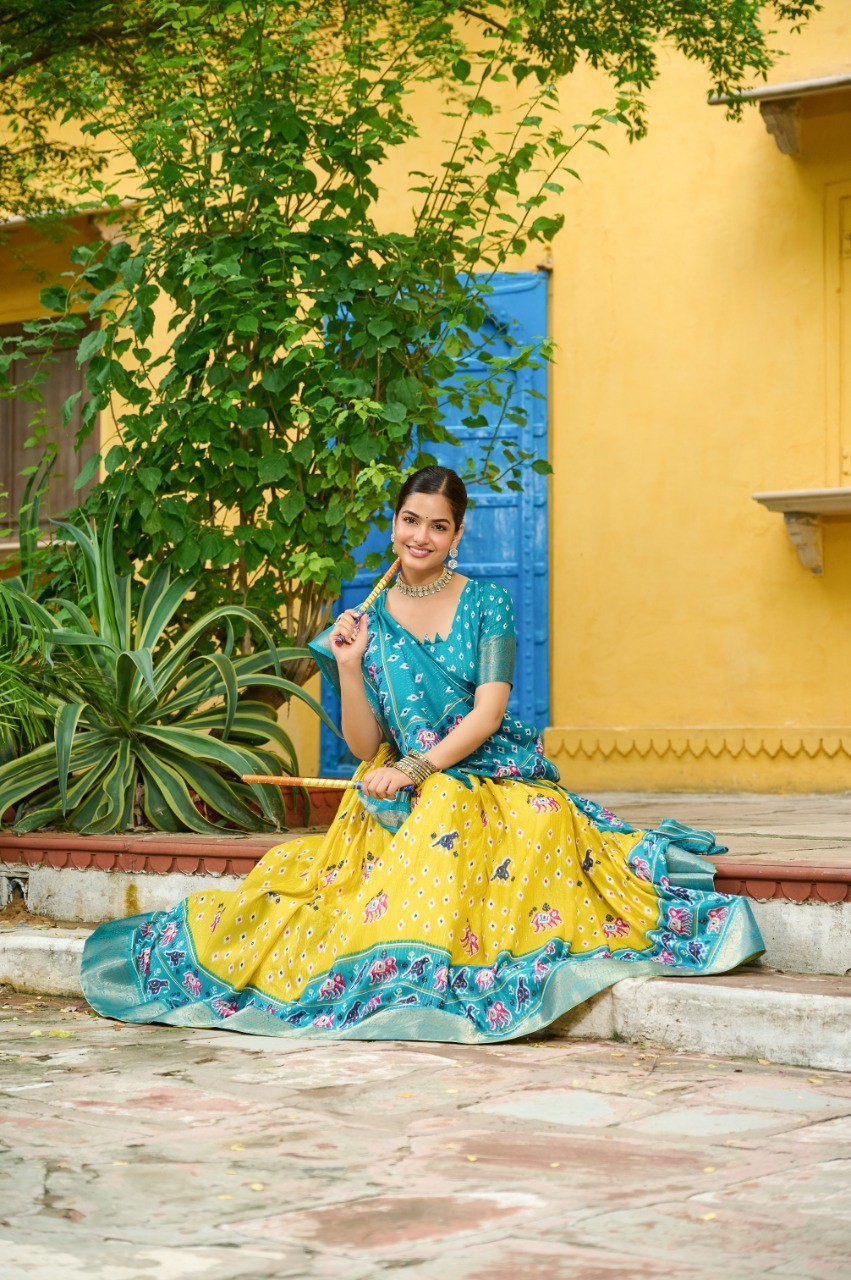 Royal Maharani Heritage Lichi Silk Jacquard Bridal Lehenga