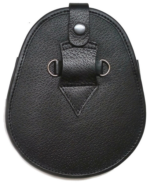 Scottish 100% Real Leather Hunting Sporran Decorated with Metal Studs & Leather