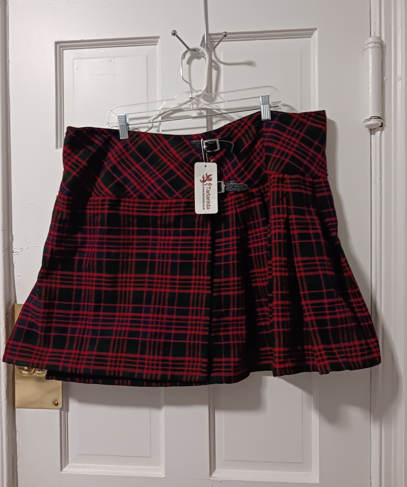 Tartanista Buchanan Plaid Pleated Wraparound Kilt Skirt Size US 22/24 UK 44 NWT