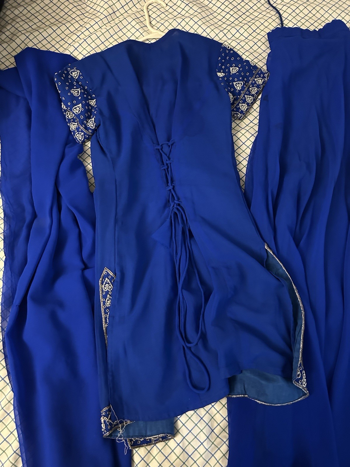 Juniors peacock Blue Lengha (Small)