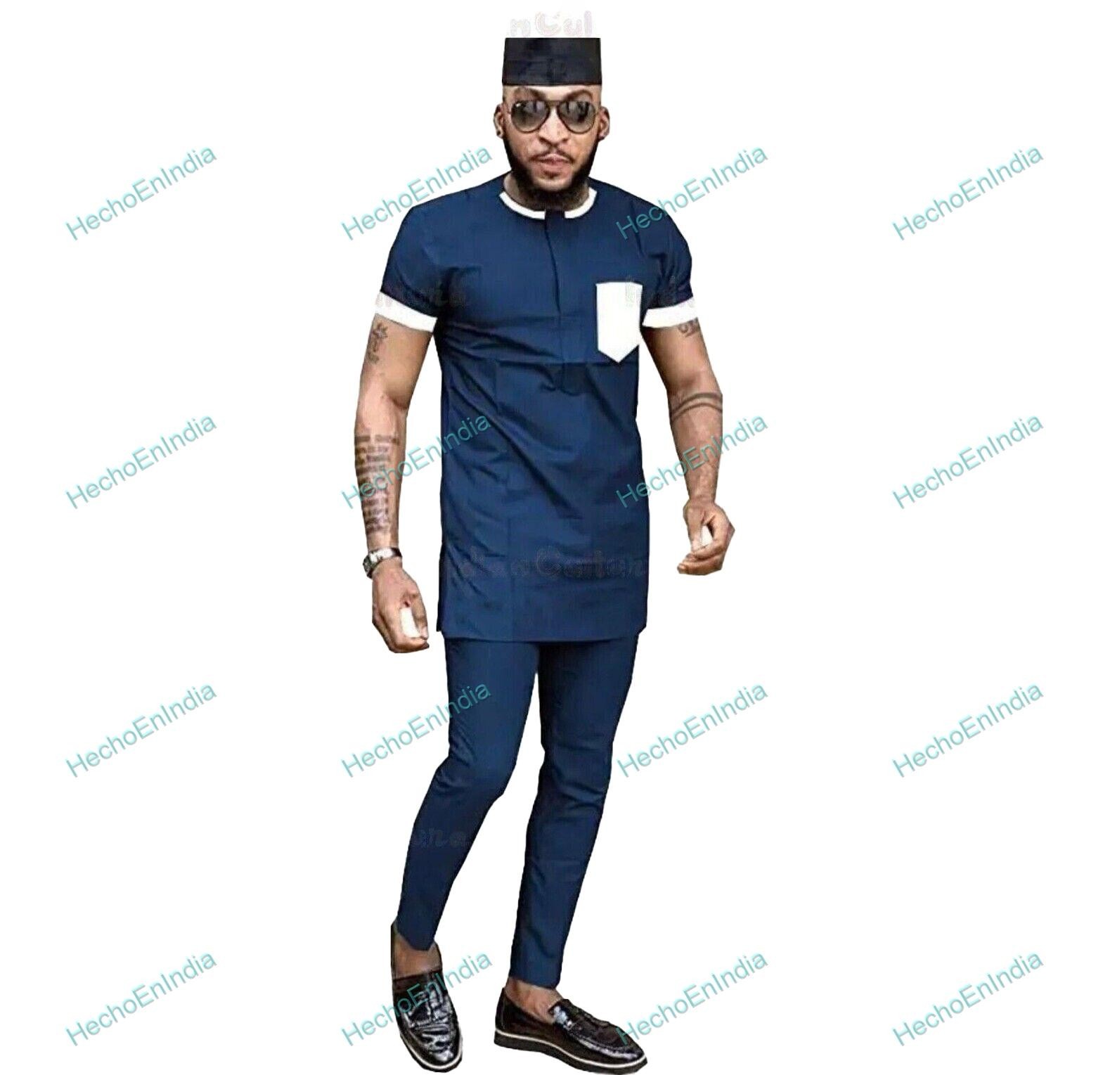 Designer Kurta With Pajama Traditional New Fabric Soft Cotton Kurta Color Blue