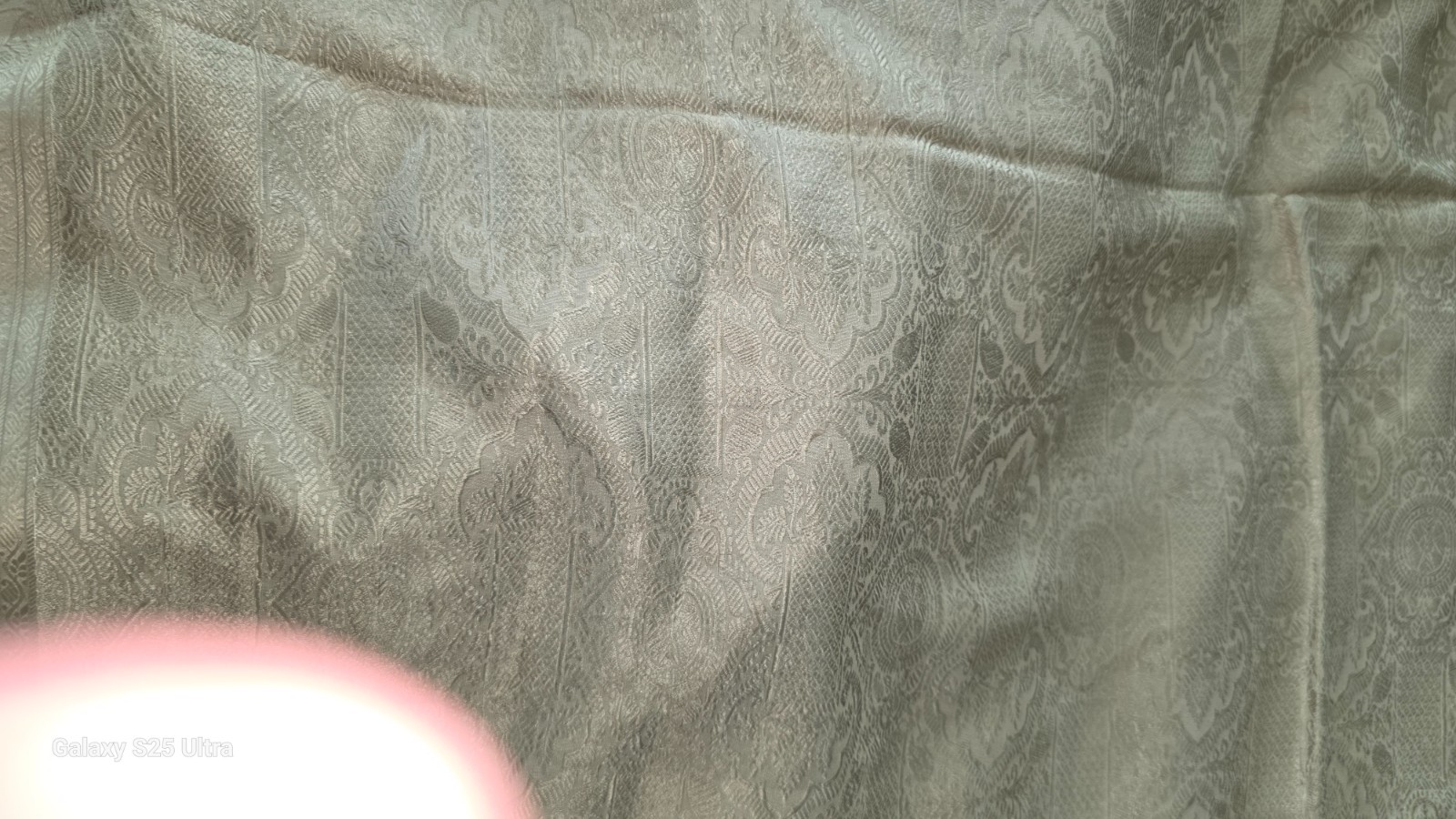 Green Brown Chiffon Silk Saree Vintage Fabric 5+ Yds for Bags Cushions Upcycle