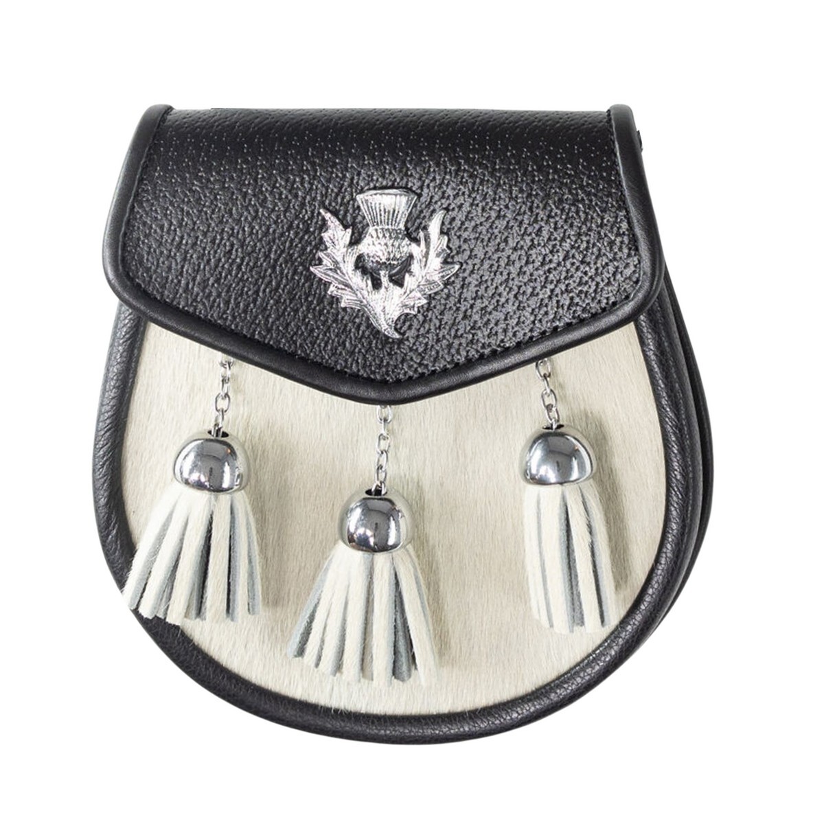 The Guards Sporran Damn Near Kilt Em Semi-Formal Genuine Leather With Chain Belt