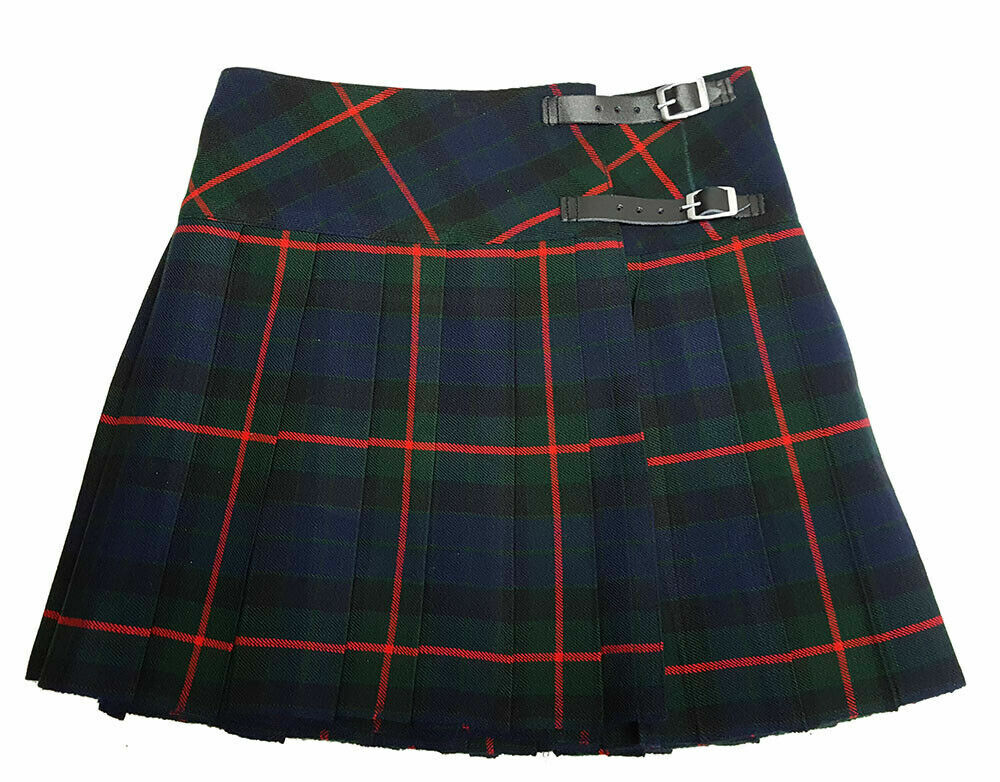 Modern Gunn Tartan Highland Active Women Pleated Through Billie Skirt Kilts