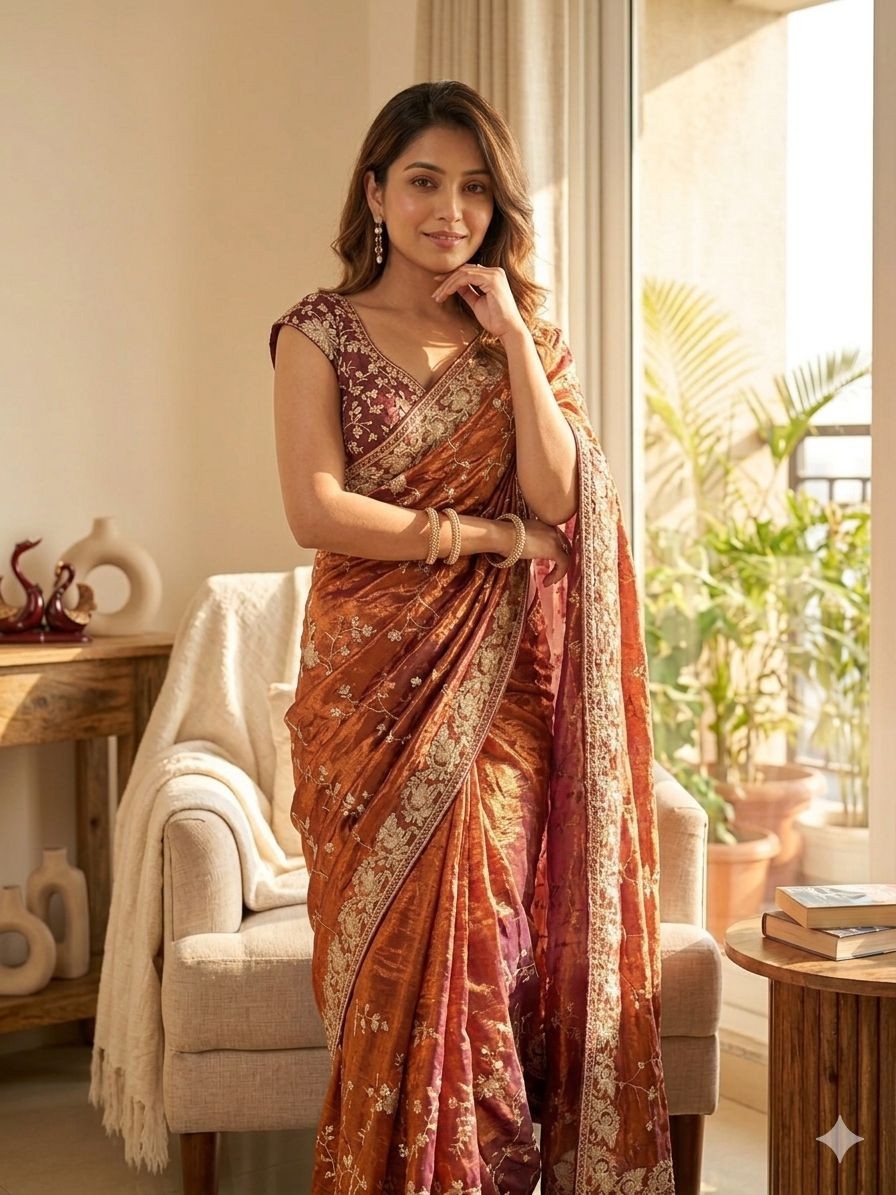 SAREE INDIAN PAKISTANI WEDDING DESIGNER BOLLYWOOD PARTY WEAR BRIDAL SARI BLOUSE