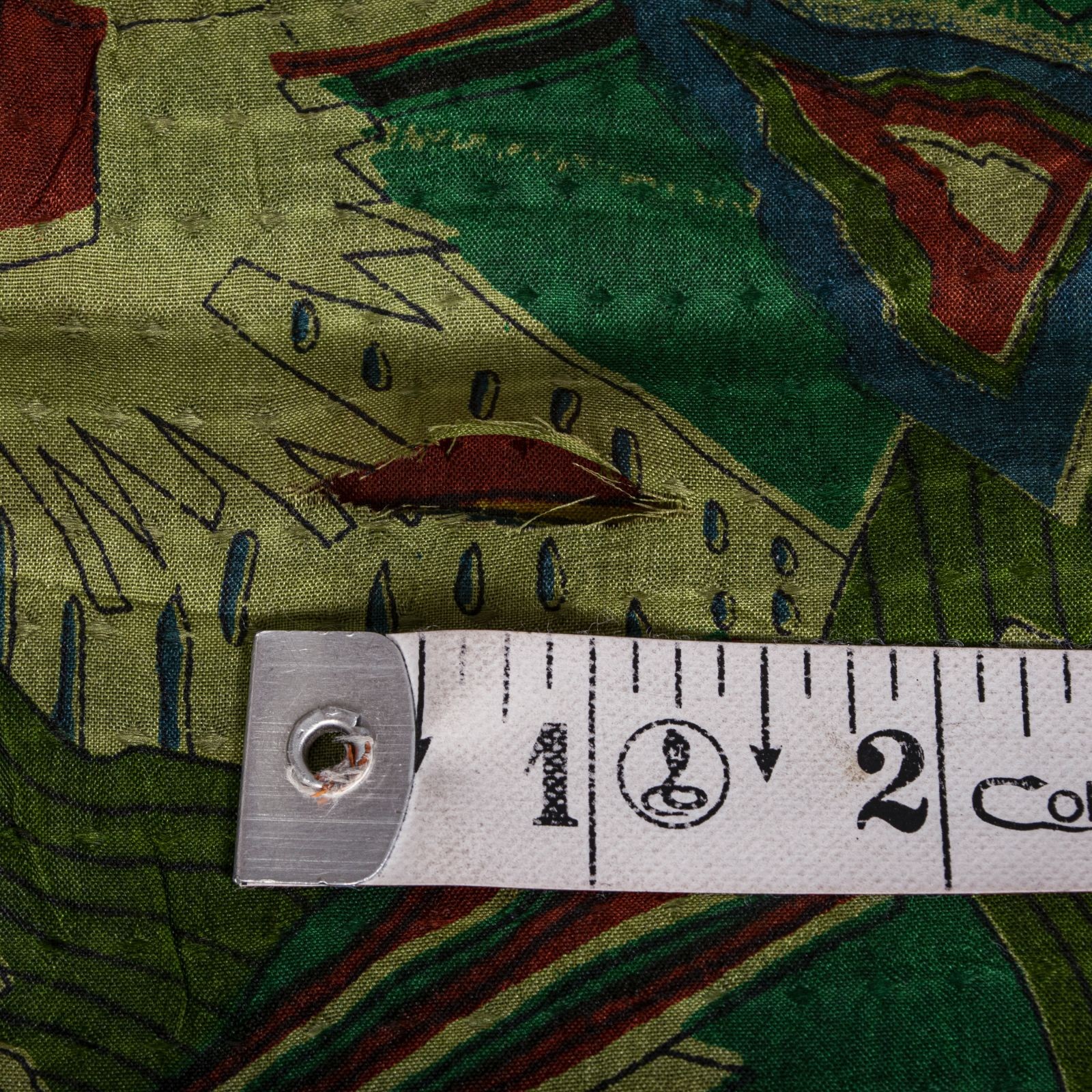 Sanskriti Vintage Saree Green Soft Pure Silk Abstract Printed Sari 6+Yd Fabric