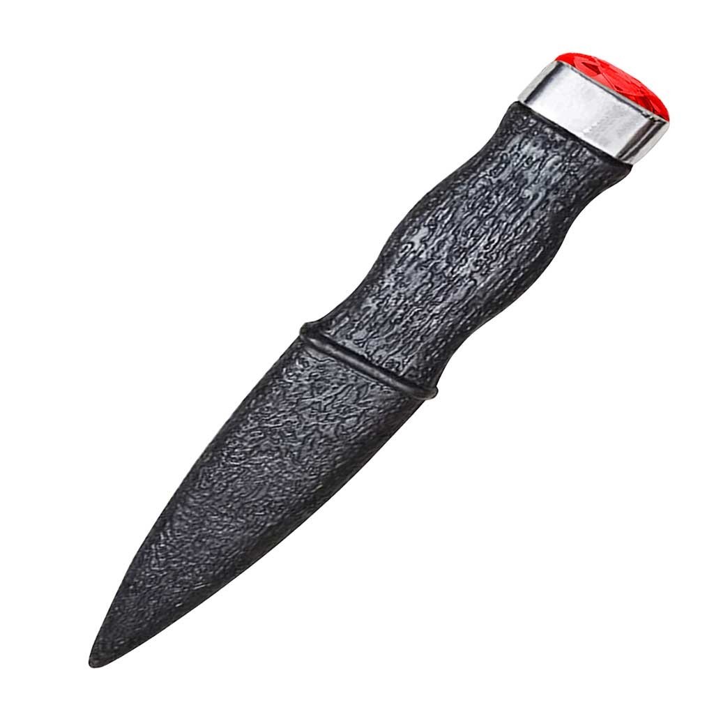 Scottish Red Stone Sgian Dubh Dummy Safe Knife Highlander Costume & Kilt Wear