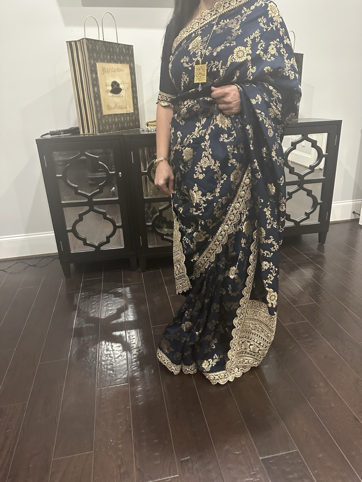 Indian Women Banarasi Art Silk Saree With Blouse Festive Wear Sari