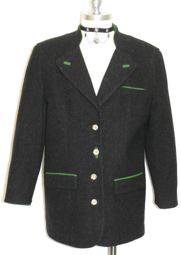 PERRY / BLACK ~ WOOL Women German Dress Riding Evening Winter JACKET Eu 38 12 M