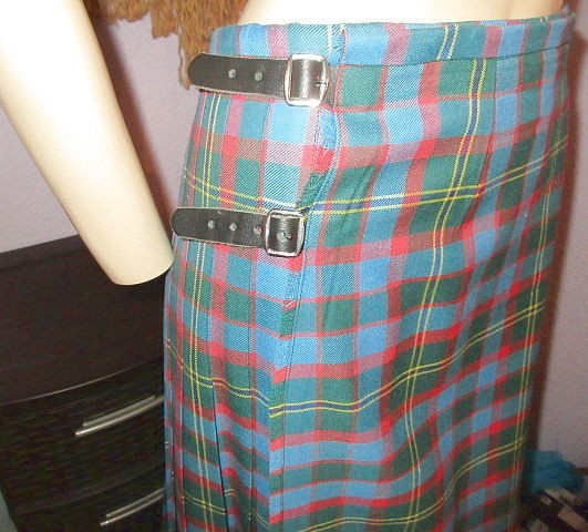 Geoffrey Tailor Highland Crafts Royal Mile Kilt L Scotland Heavy Wool Tartan EUC