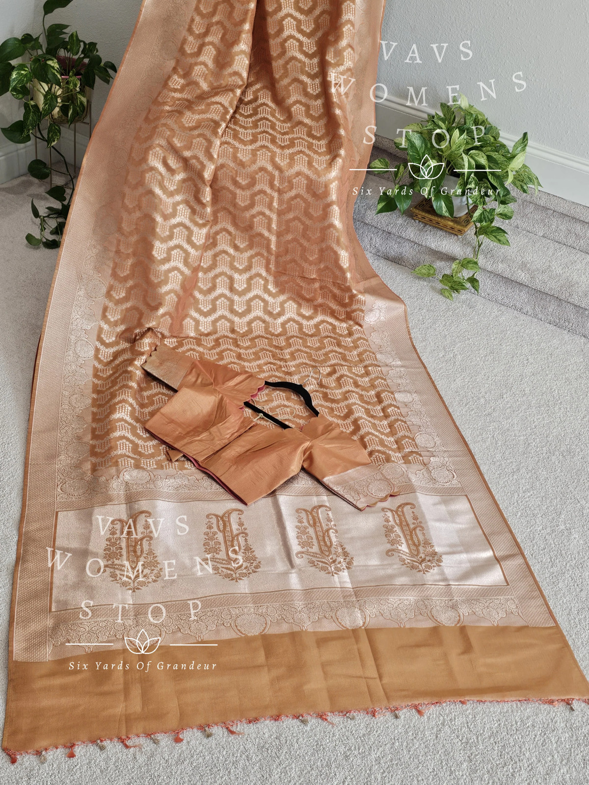 Benarasi Uppada Katan Silk Tissue Saree – Blouse