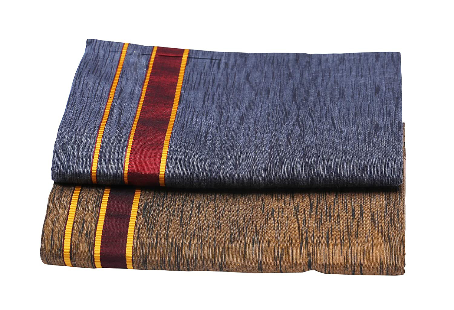 Men Coloured Dhoti lungi Pack of 2 Brown & Gray us US