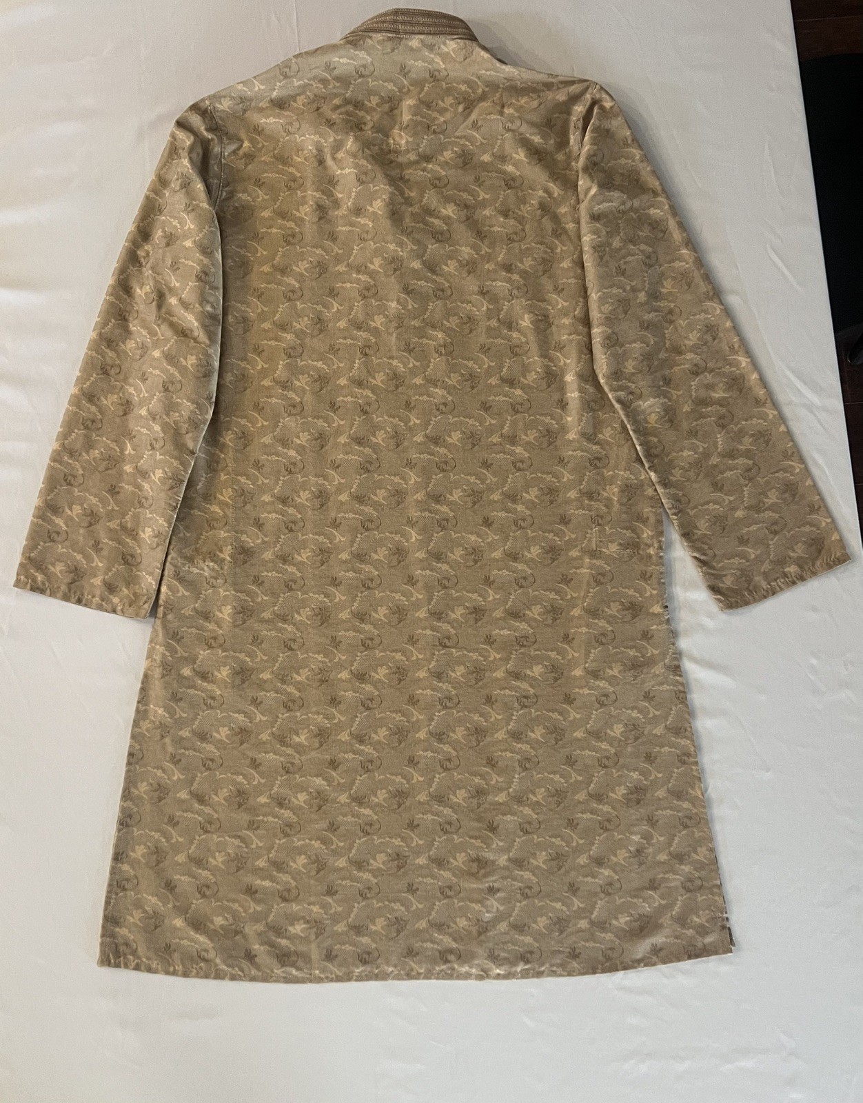 LUBNAN Men’s Kurta Panjabi Sz 42 Us L Gold Embroidered Indian Pakistani Wedding