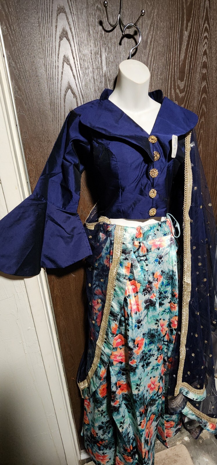 L 40 New Readymade stitched bollywood Partywear Lengha Top Dupatta Dress Gown