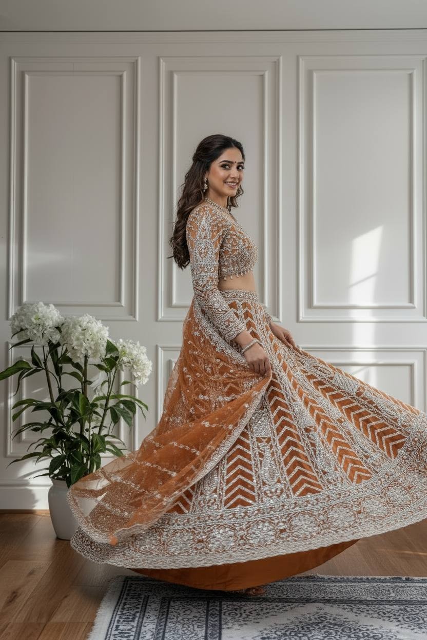 Premium Soft Butterfly Net Lehenga Choli With Dupatta Designer Girls Indian