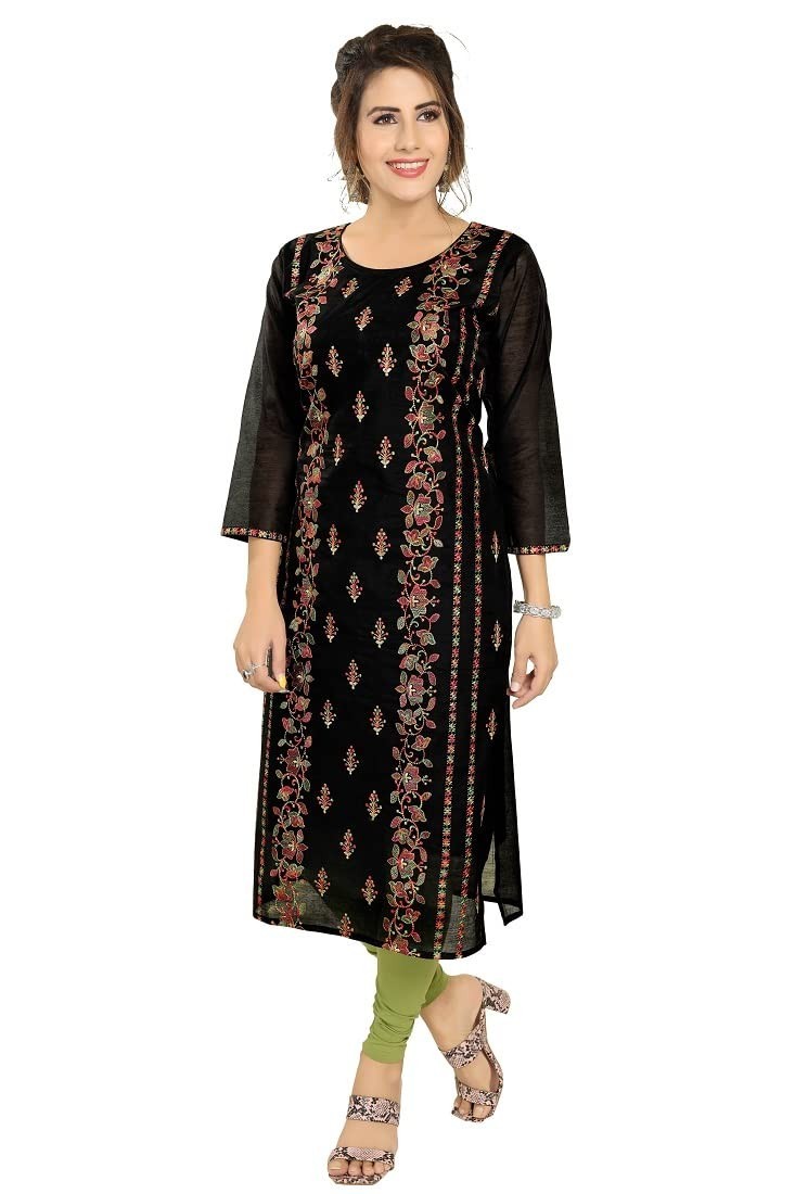 Women’s Pure Chanderi Cotton Straight Kurti