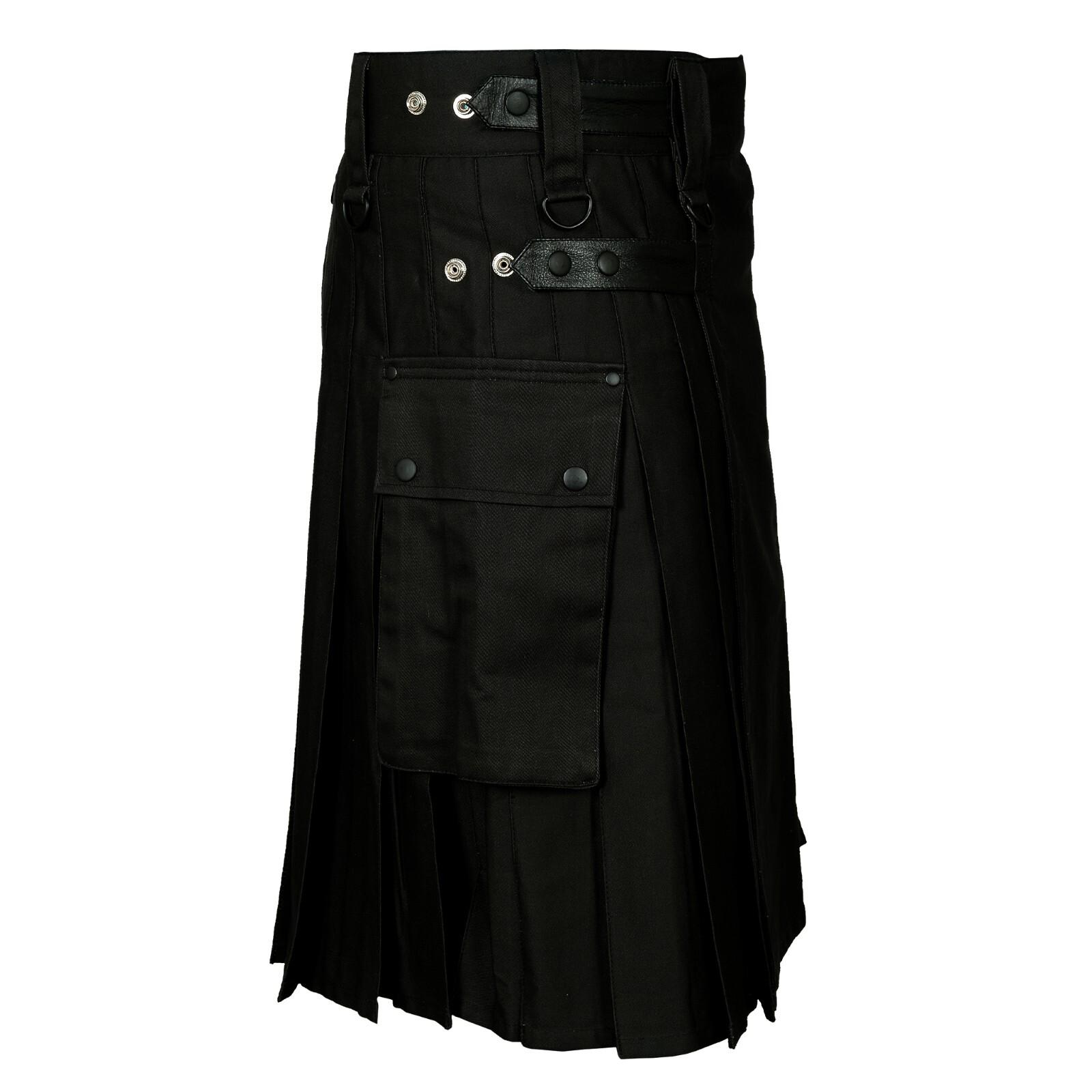 Fashion Utility Kilt Black Scottish Outfit Highlander Games Kilt wedding Dress