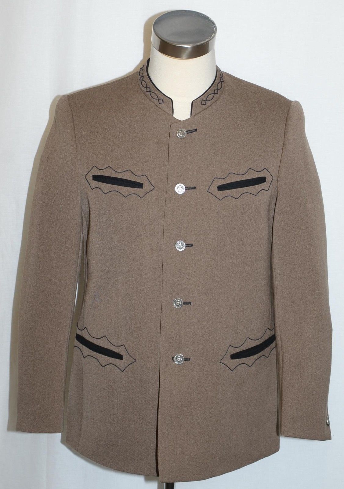 BROWN ~ BOILED WOOL Men German Club Western Riding Hunting JACKET Coat / 41″ M
