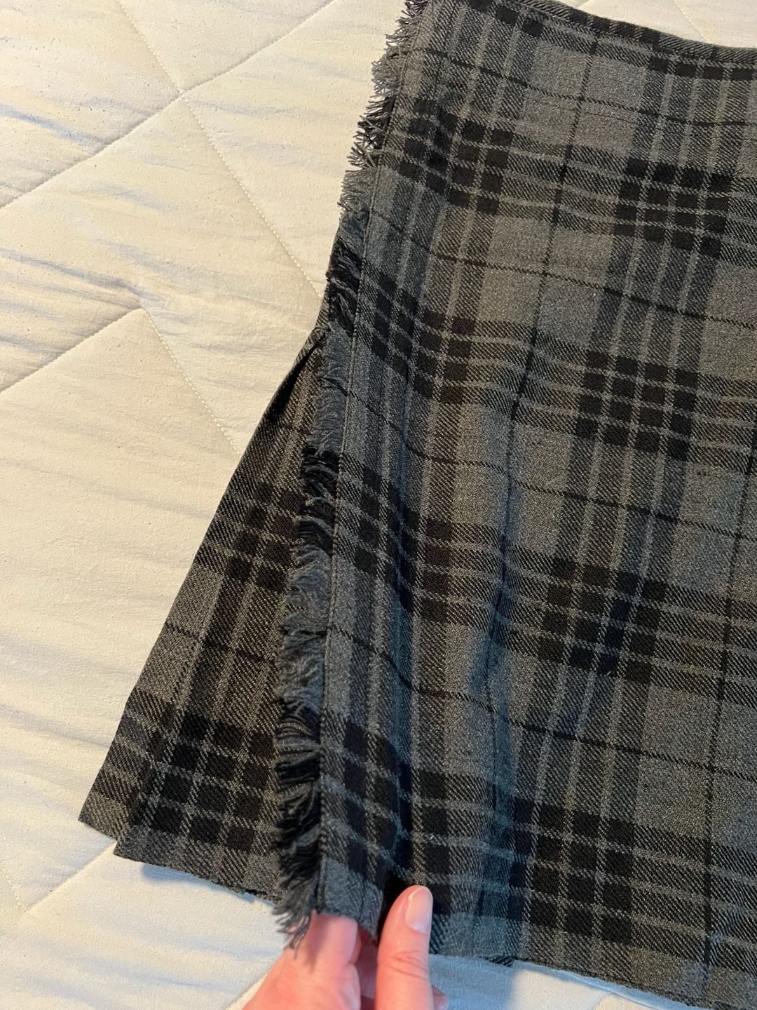 All Safe Trading Scottish Design Grey Watch Tartan Pleated Kilt with Leather Str