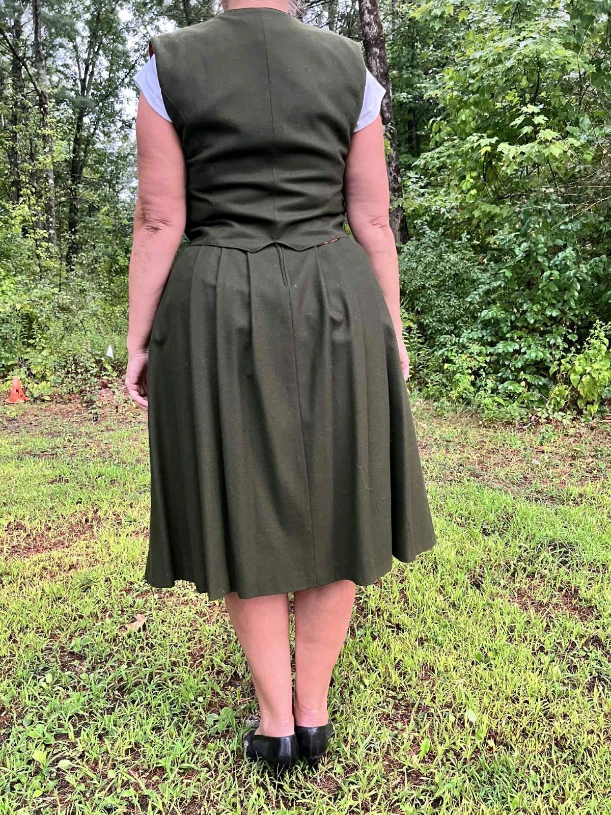 Vintage Julius Lang TRACHTEN Sz 10 Vest Skirt Bavarian Traditional Octoberfiest