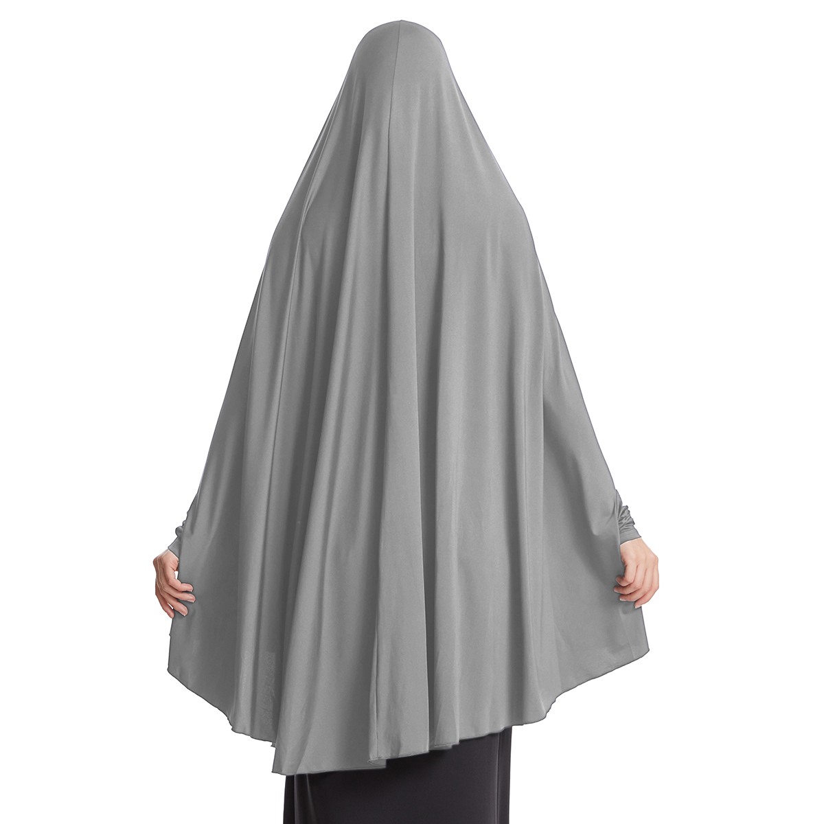 Prayer Khimar Solid Color Turban Muslim Women Hijab Headscarf Large Niqab Burka