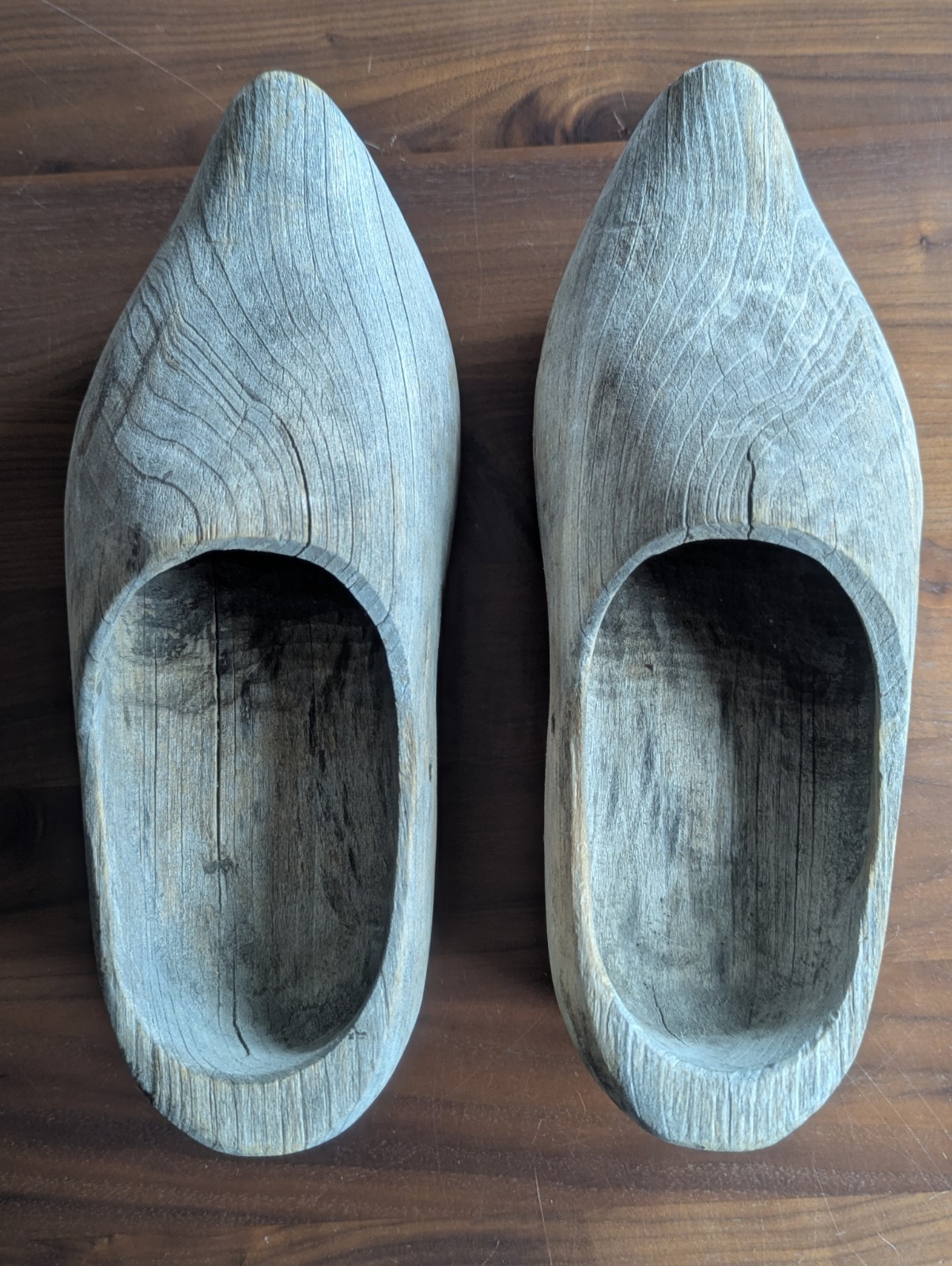Vintage Dutch Wooden Clogs Large Size Wood Prop Costume Ethnic See Photos