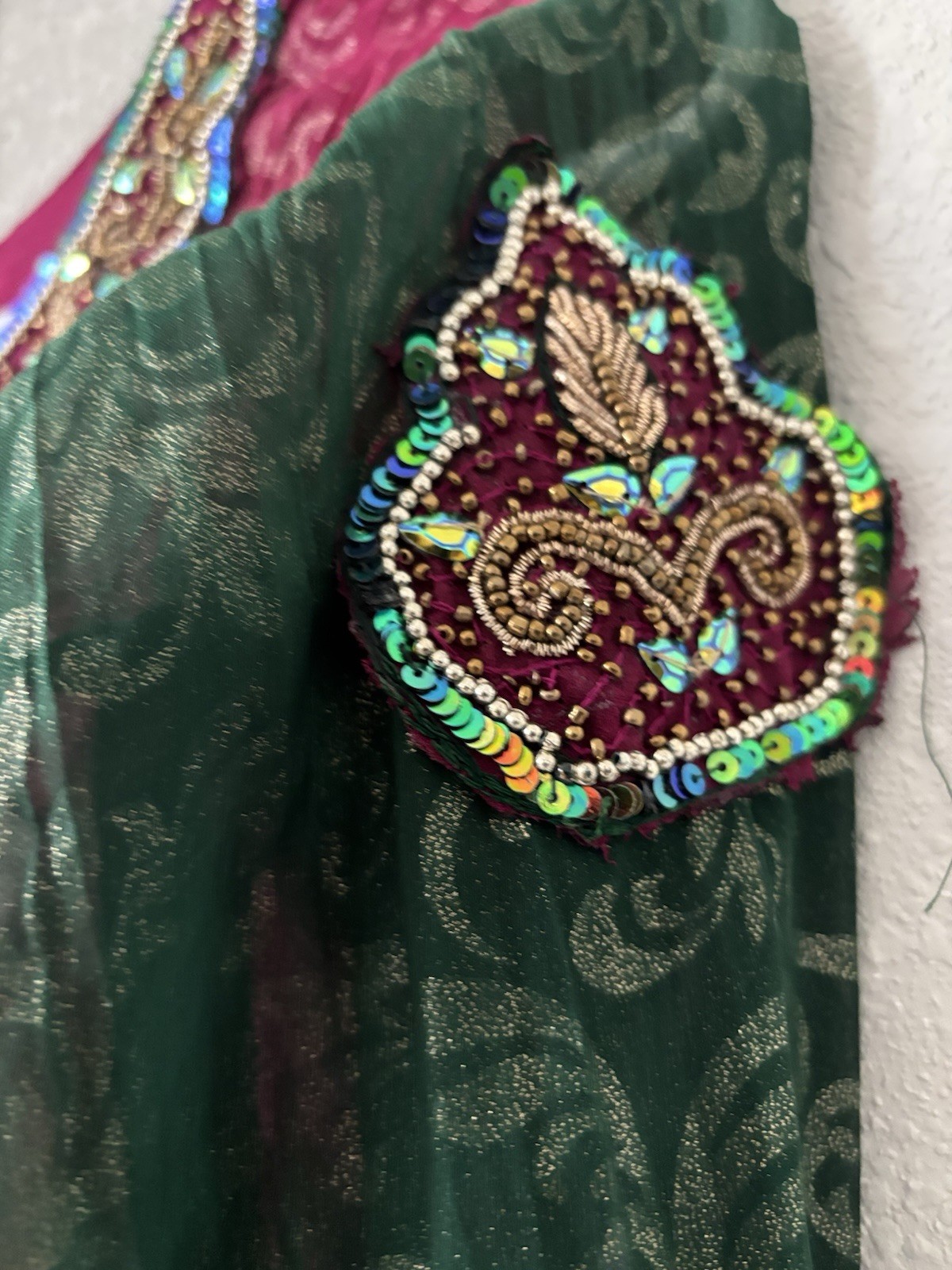Magenta And Green Multicolor Designer Anarkali Style Readymade Womens Kurta