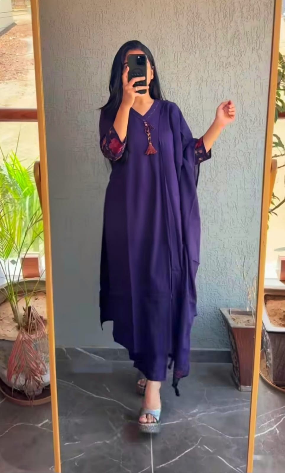 Women Desigenr Pakistani Kurti Pant Dupatta Set Indian Top Tunic Kurta Set Dress