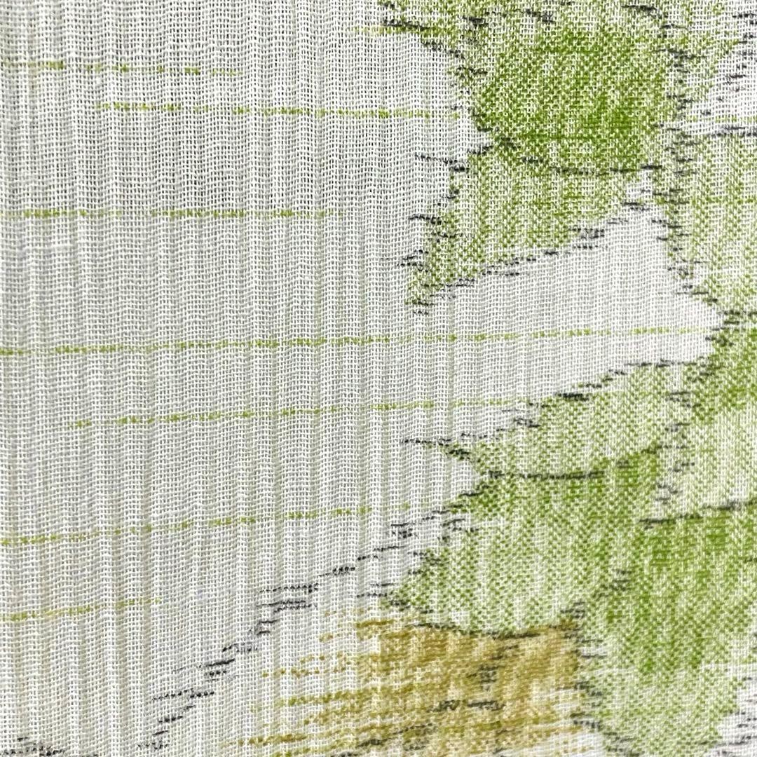 Kimono Mixed Polyester Linen Summer Kimono Ochre Botanical Design Motif