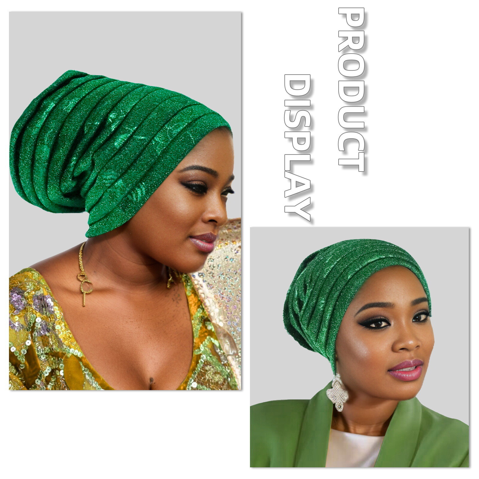 Nigerian African Women Muslim Head Cover Wrap Caps Islamic Bonnet Headwear Arab