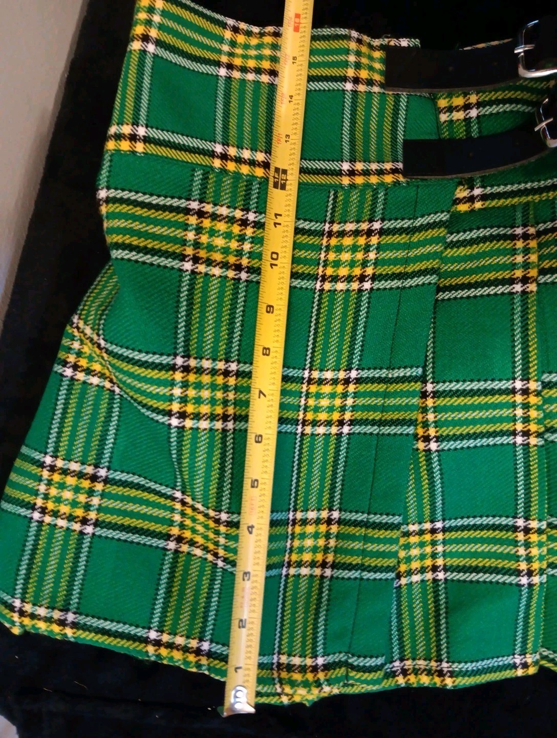 Damn Near Kilt ‘Em Irish/Scottish Green/Yellow Plaid Kilt GB Packers UO Duck Fan