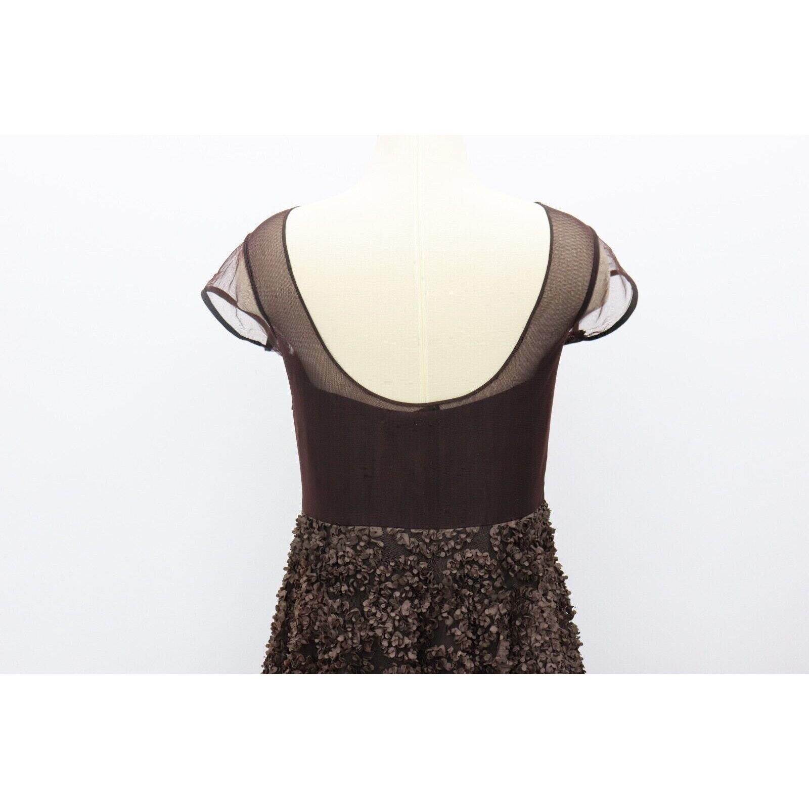 Karishma Indian Gown Size Medium Brown with Gold Floral Beading