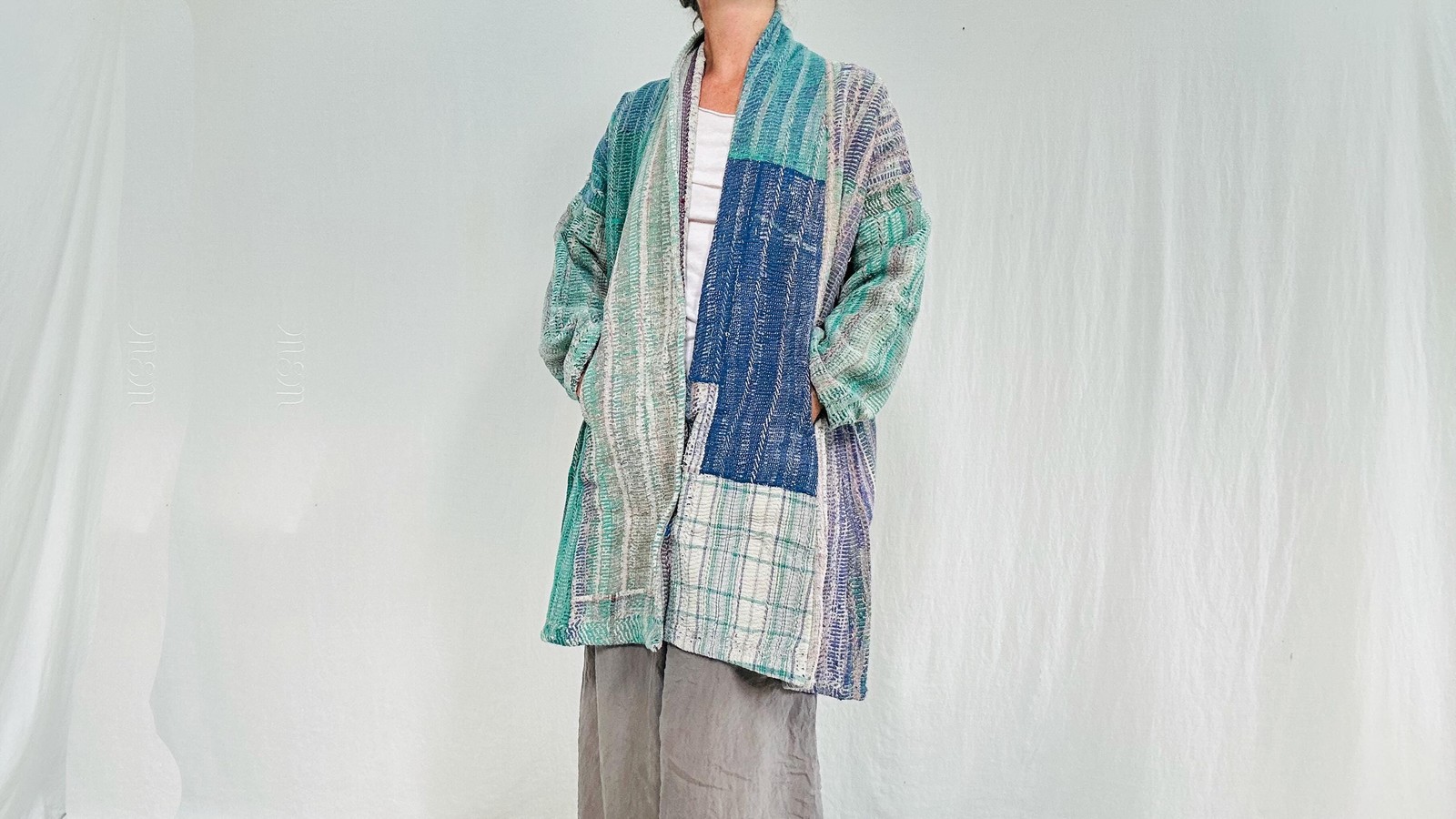 Vintage Kantha Coat. Fantastic Textile Art Treasure. One Size. 4212