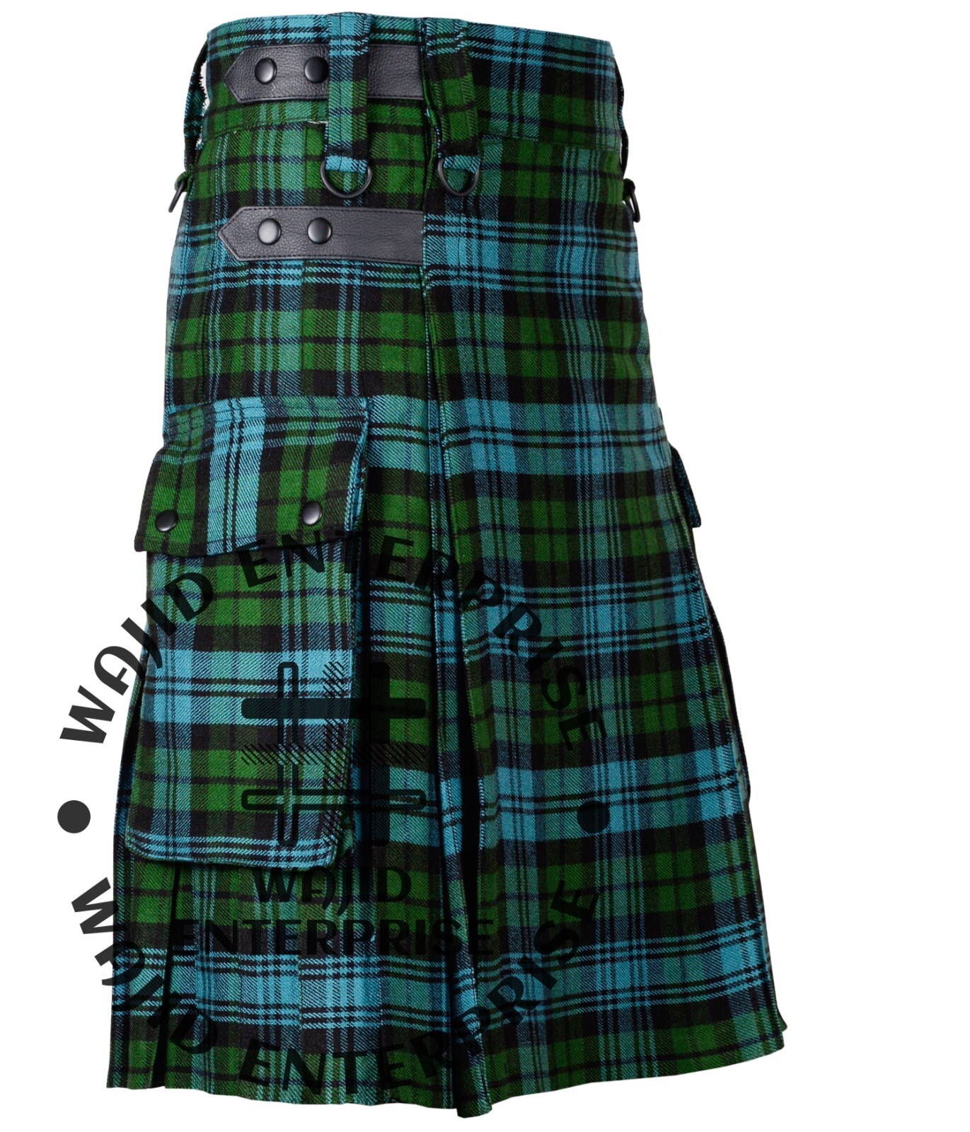 Handmade Traditional Campbell Ancient Tartan Utility Kilt – Men Custom Made Kilt