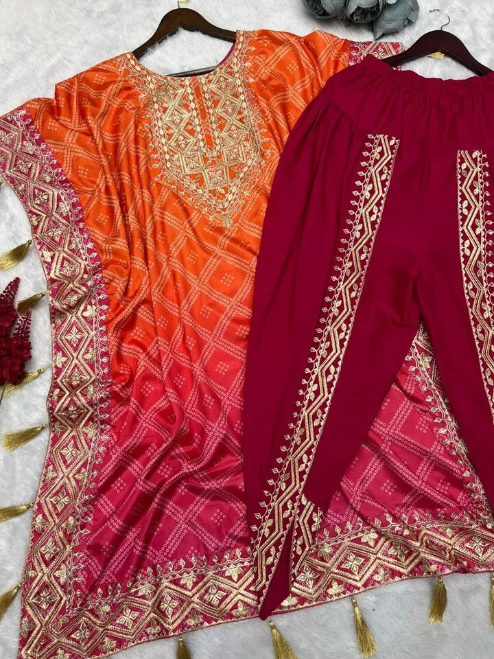 BOLLYWOOD SUIT PAKISTANI INDIAN WEDDING DHOTI KAFTAN SALWAR KAMEEZ PARTY WEAR